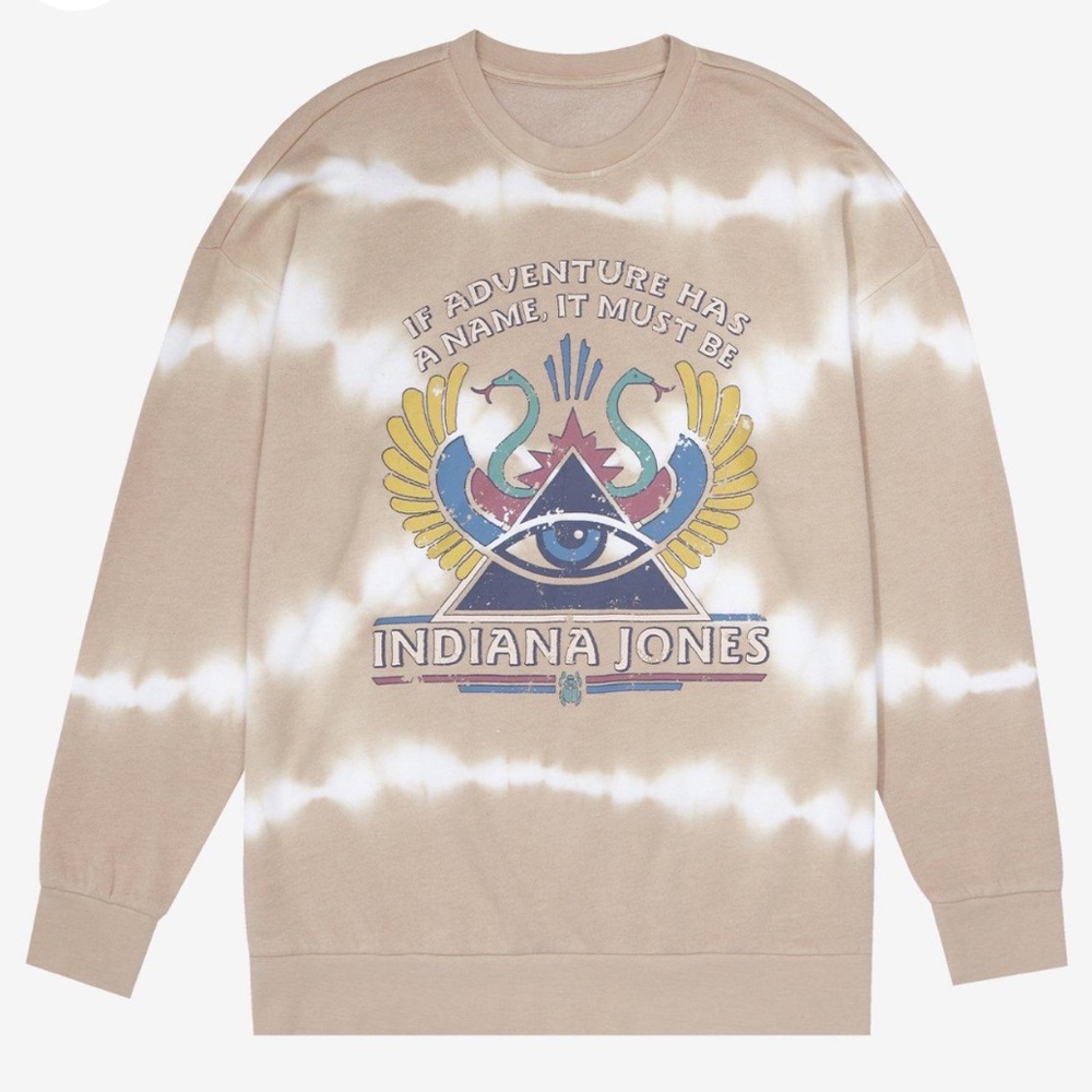 NWT Indiana Jones Adventure Has a Name Tie-Dye Crewneck - BoxLunch Exclusive